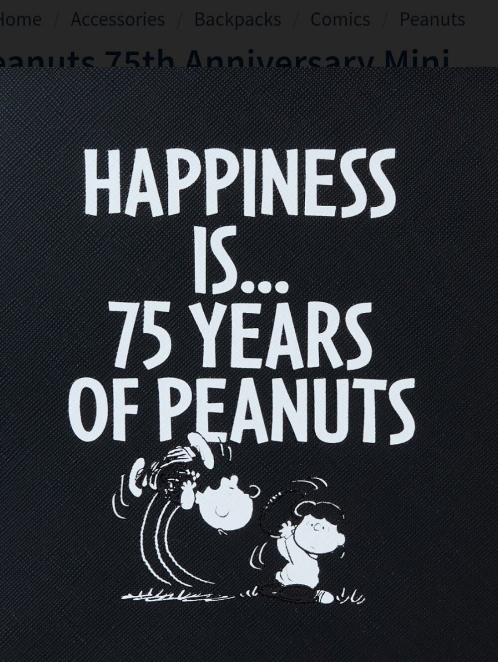 New Loungefly Peanuts 75th Anniversary Mini Backpack Snoopy Charlie Brown - Picture 4 of 6